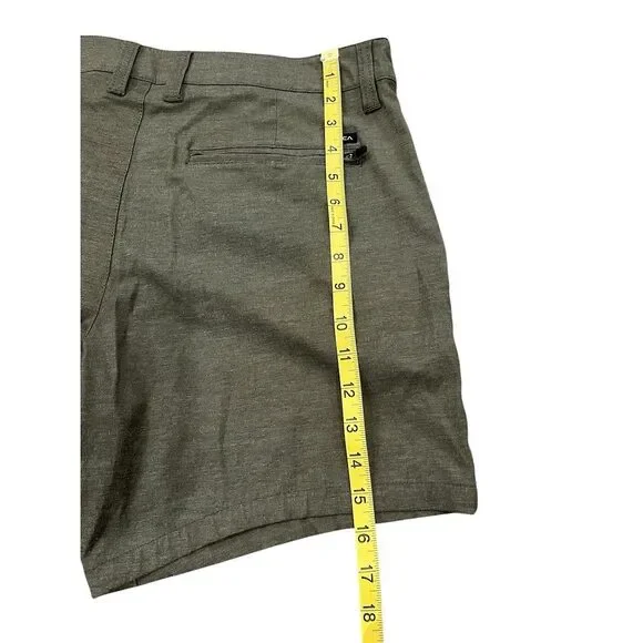 RVCA Men's Green Chino Hybrid Shorts Waist 33 Casual 5-Pocket Design - Picture 4 of 4
